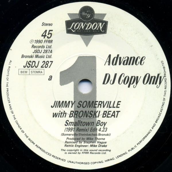 Jimmy Somerville With Bronski Beat - Smalltown Boy - 7 Inch