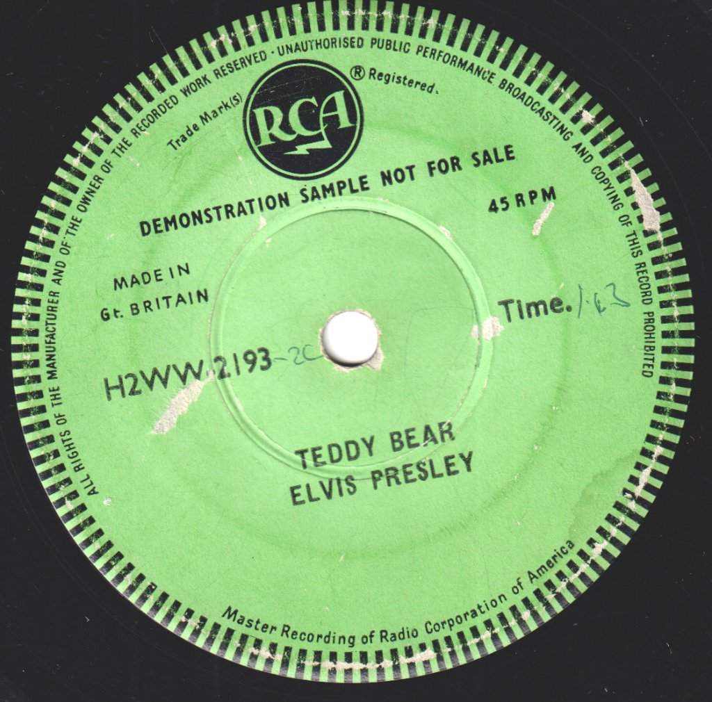 Elvis Presley - Teddy Bear - 7 Inch