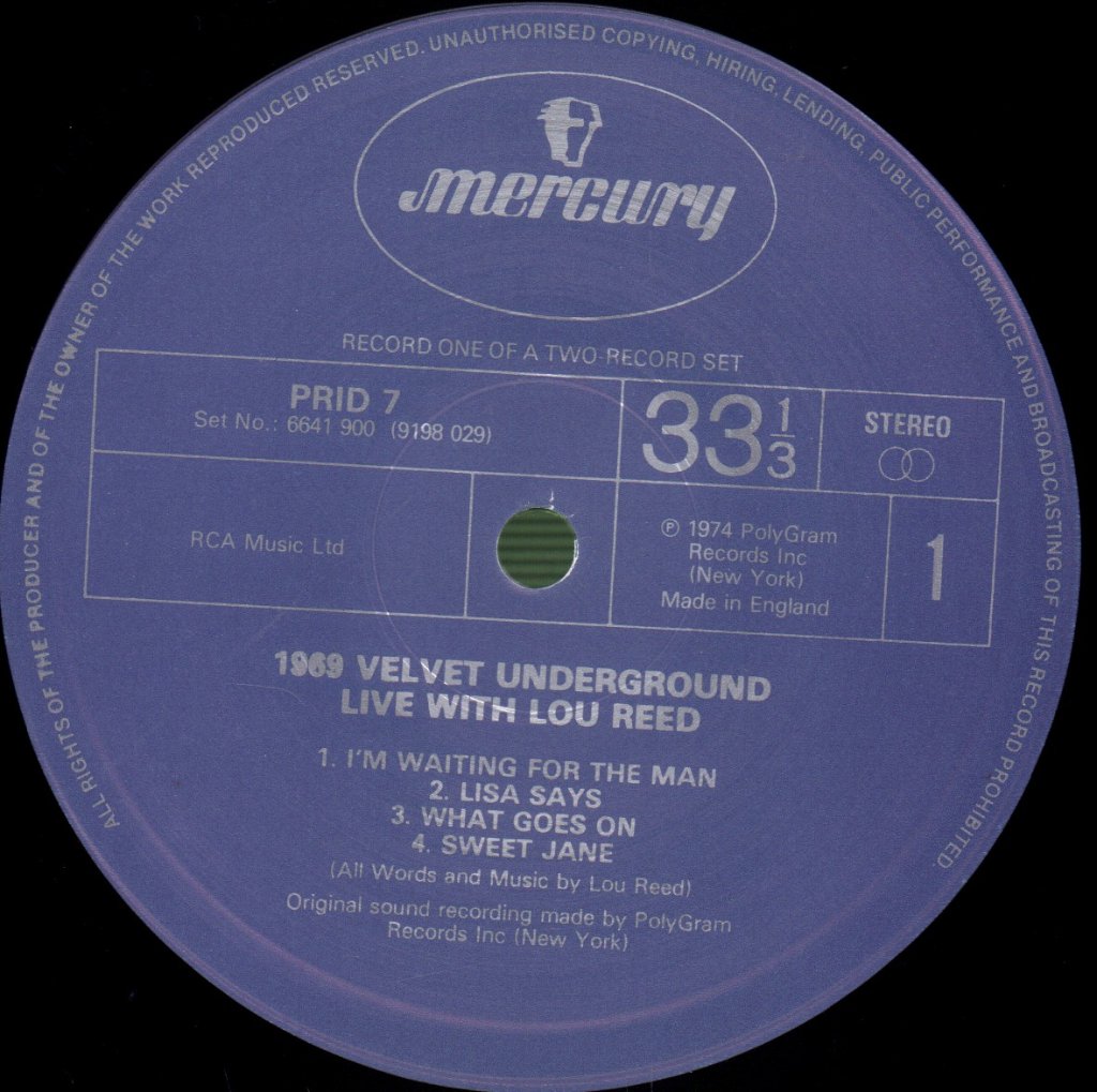Velvet Underground - 1969 Velvet Underground Live - Double Lp