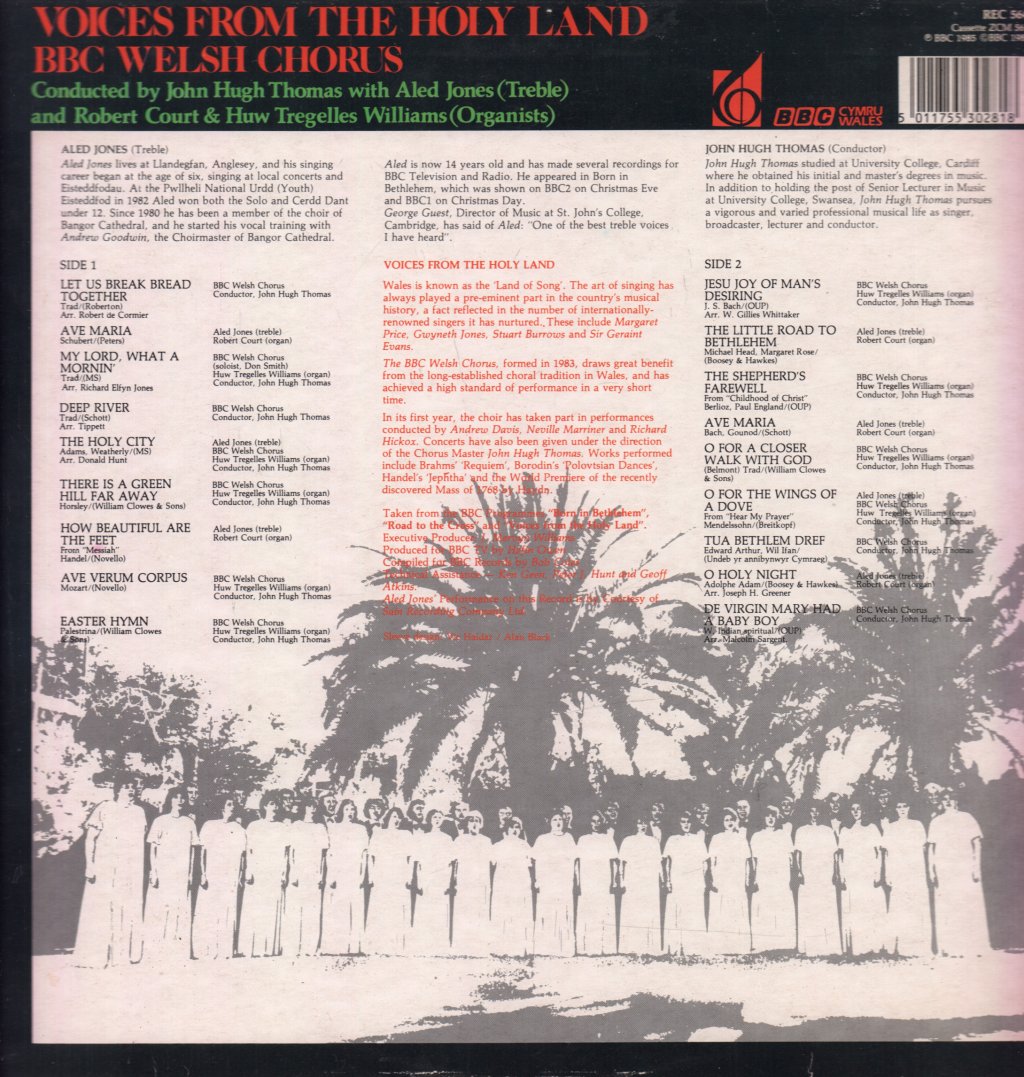 Bbc Welsh Chorus - Voices From The Holy Land - Lp