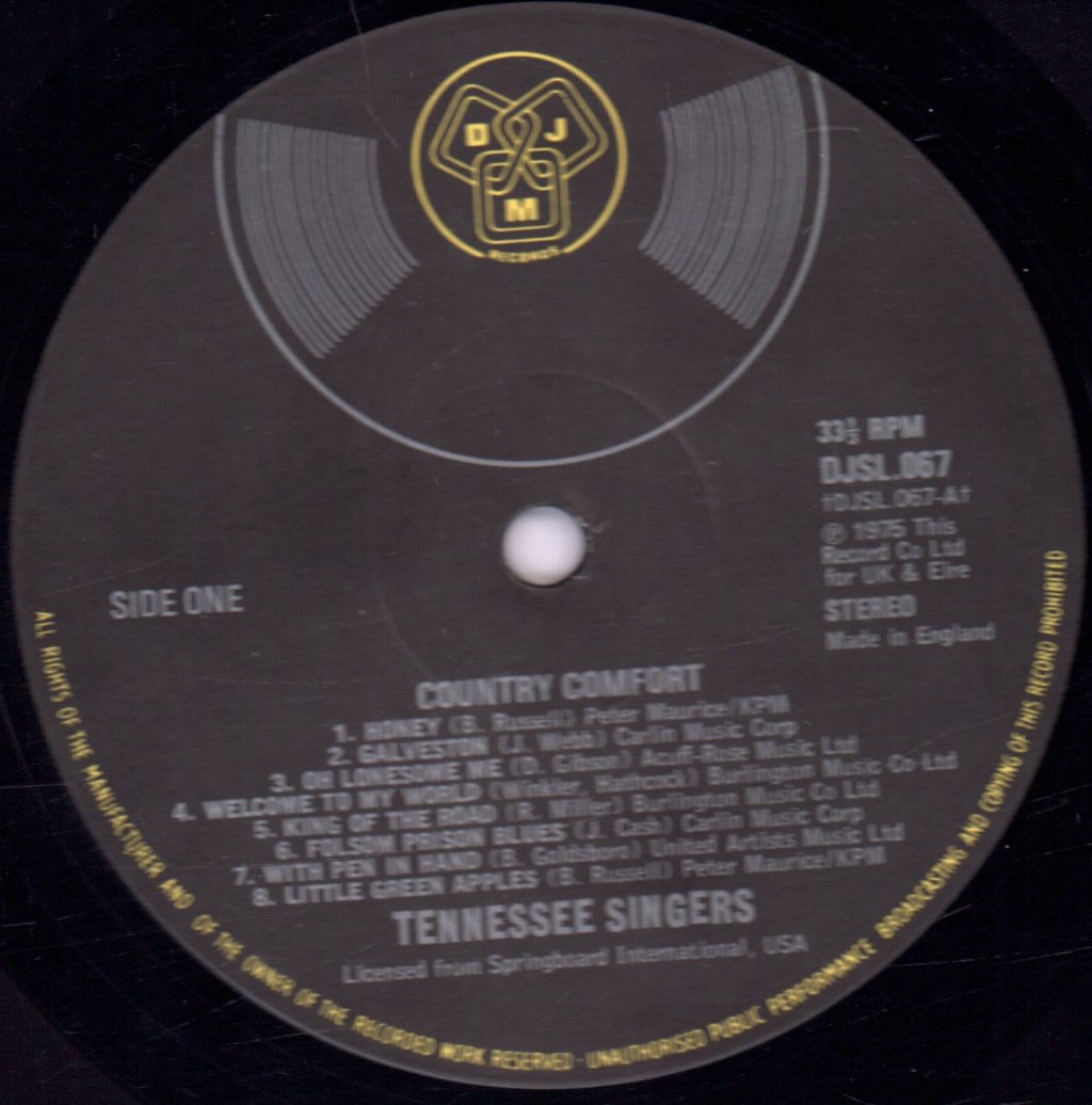 Tennessee Singers - Country Comfort - Lp