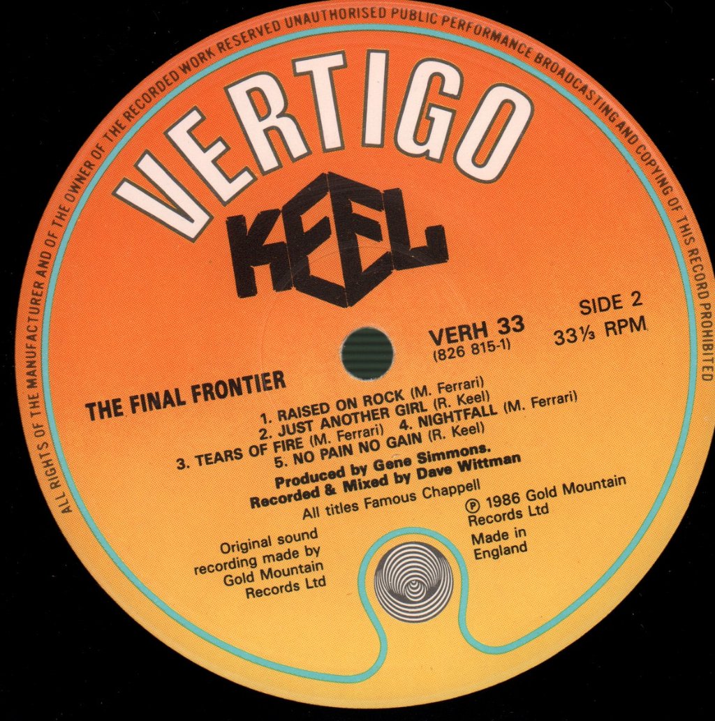 Keel - Final Frontier - Lp