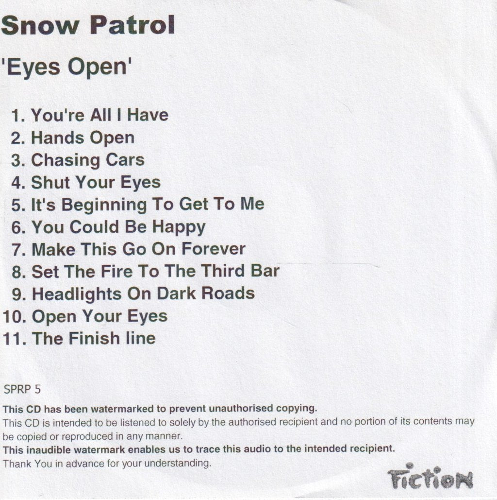 Snow Patrol - Eyes Open - Cdr