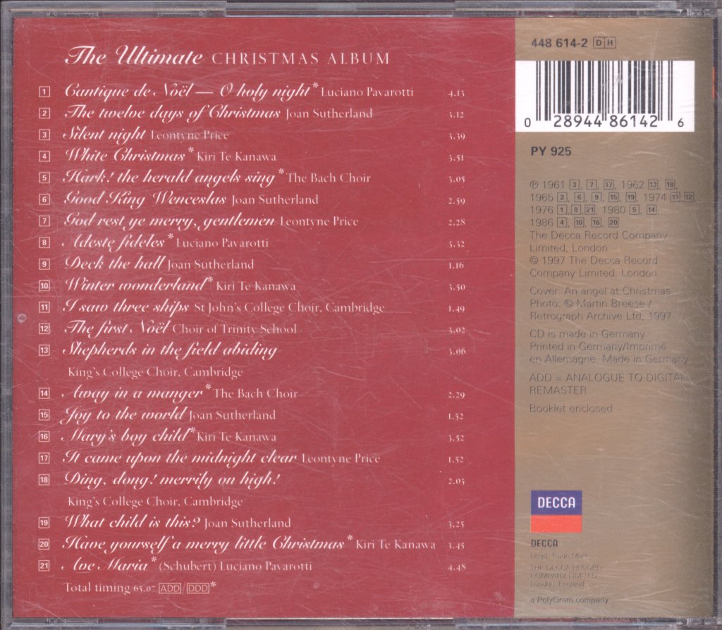 Various Artists - Ultimate Christmas Album - Cd