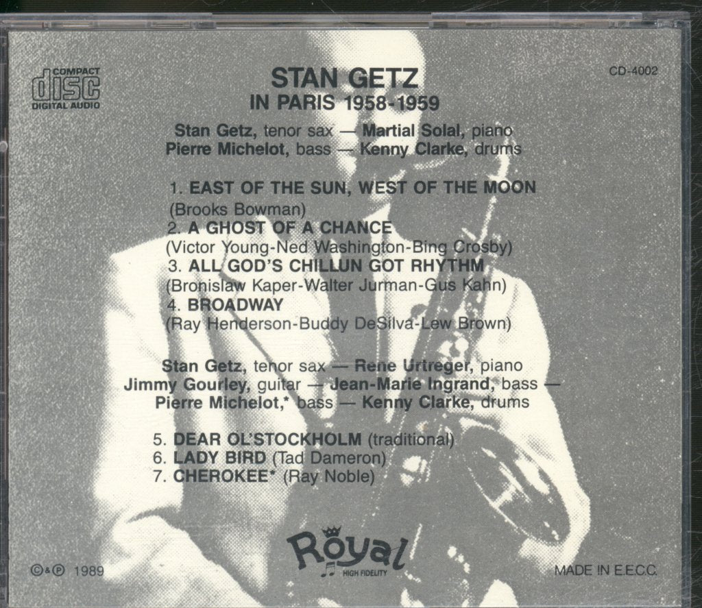 Stan Getz - In Paris 1958-1959 - Cd