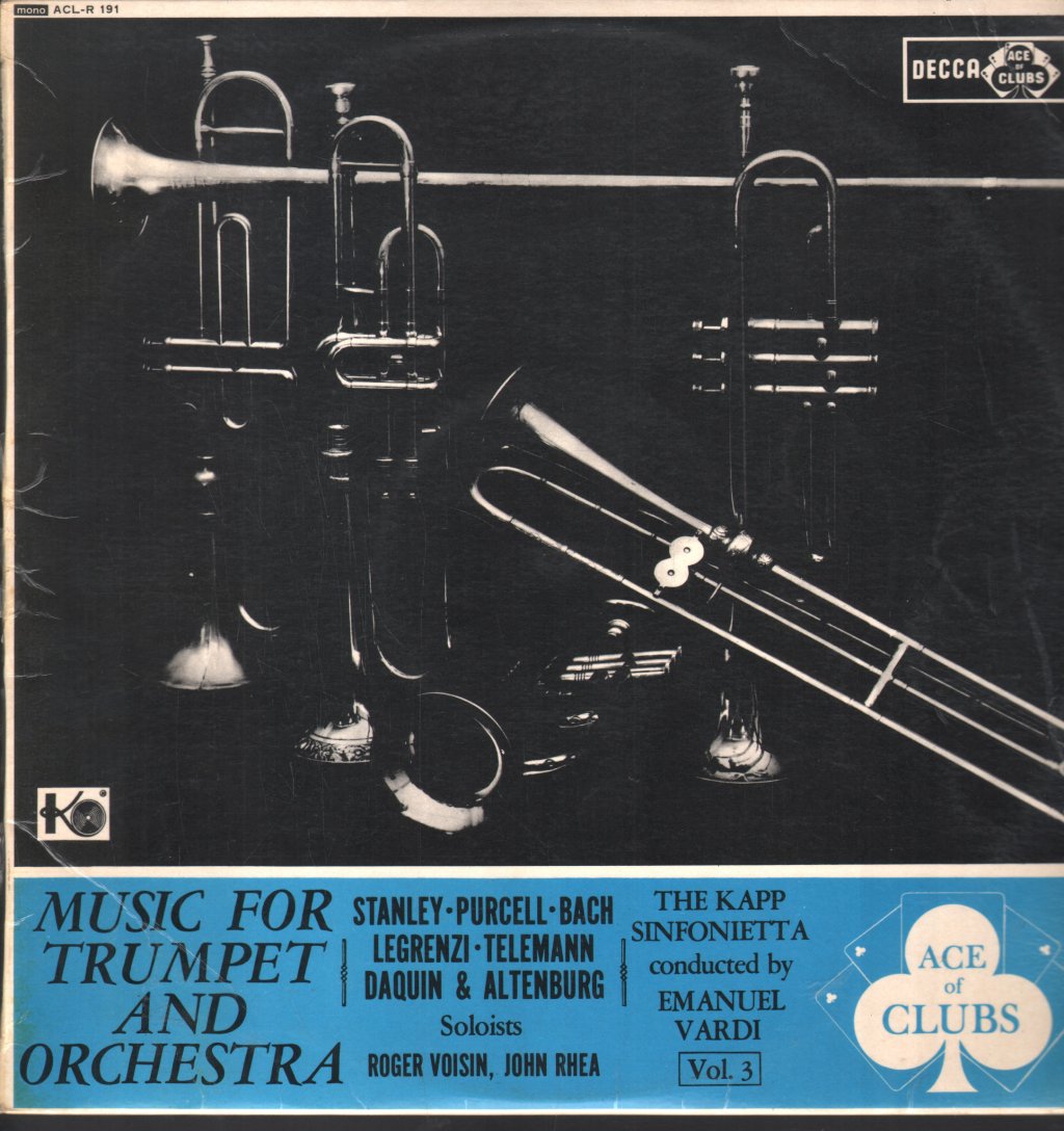 Roger Voisin / John Rhea / Emanuel Vardi / Kapp Sinfonietta - Music For Trumpet & Orchestra Vol.3 - Lp
