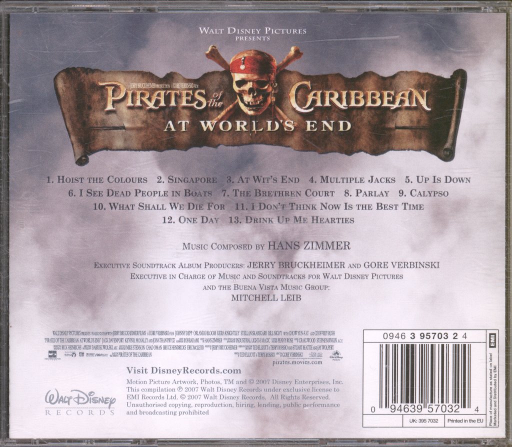 Hans Zimmer - Pirates Of The Caribbean: At World's End - Cd
