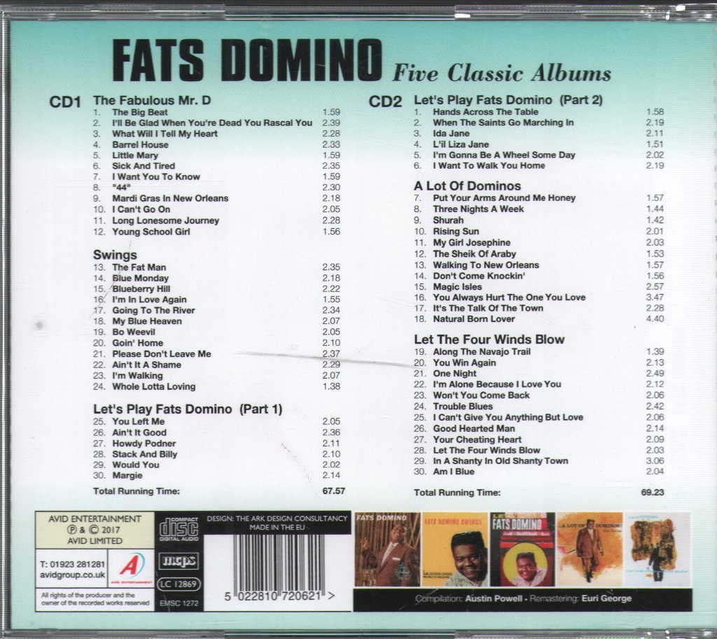 Fats Domino - Five Classic Albums - Double Cd