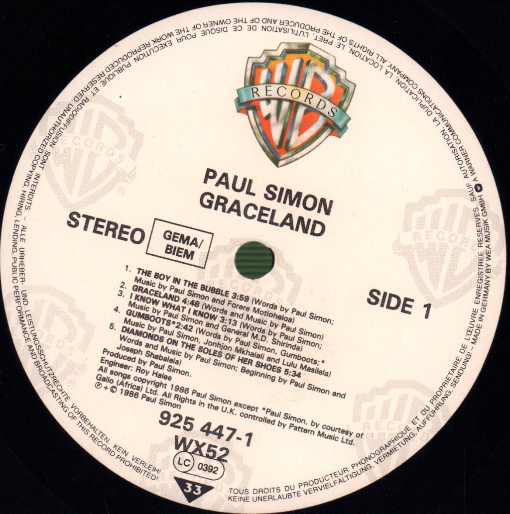 Paul Simon - Graceland - Lp