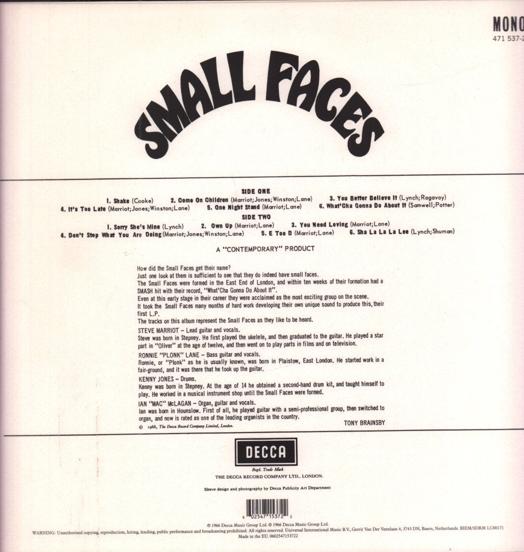 Small Faces - Small Faces - Lp