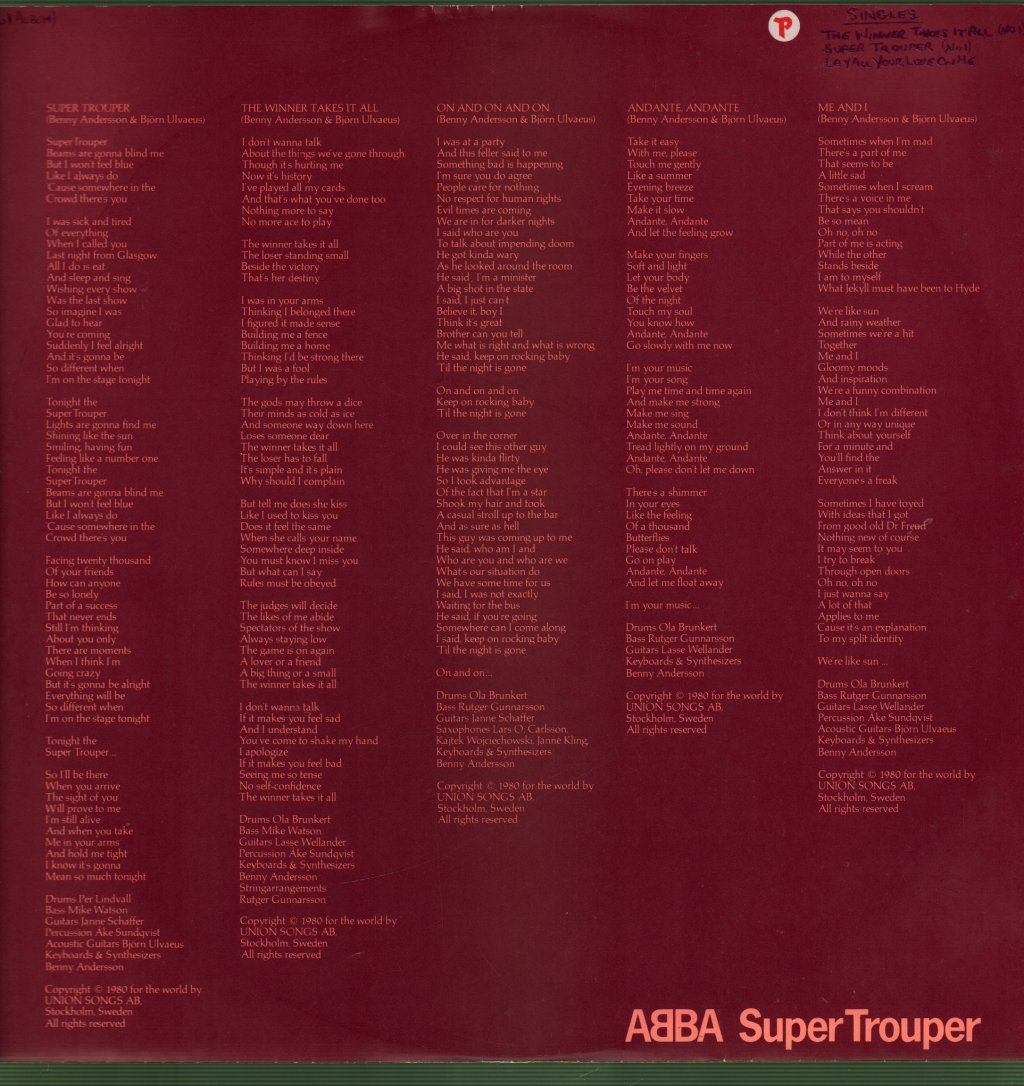 ABBA - Super Trouper - Lp