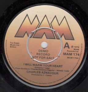Charles Aznavour - I Will Warm Your Heart - 7 Inch