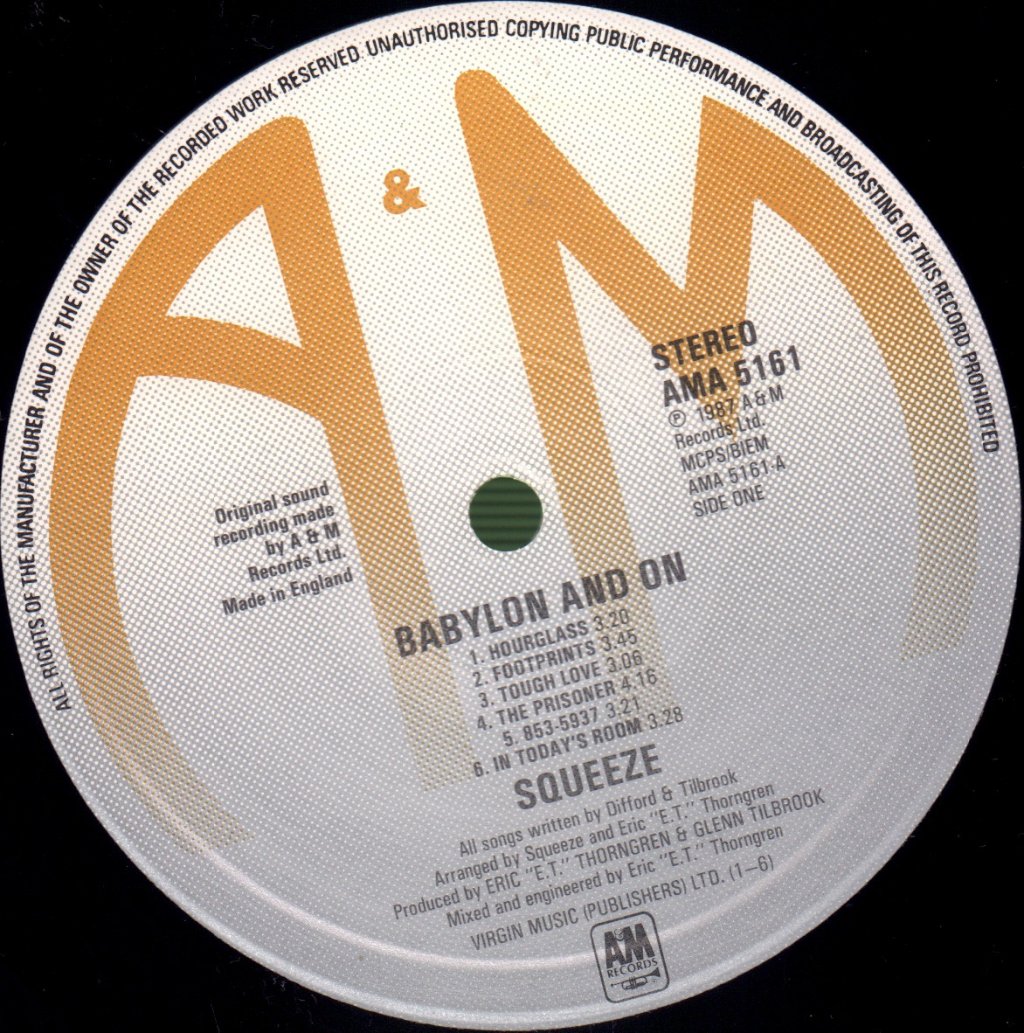 Squeeze - Babylon And On - Lp