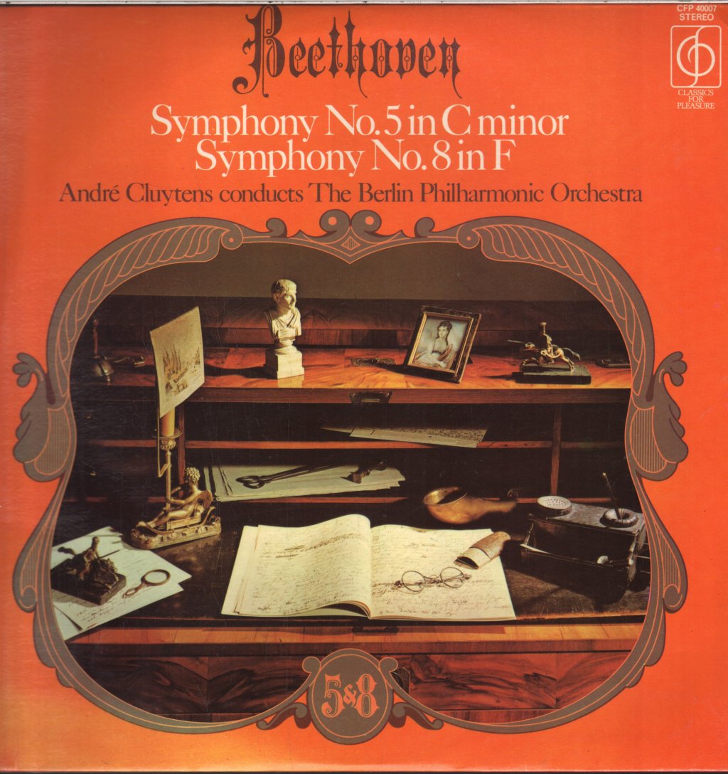 Andre Cluytens / Berlin Philharmonic Orchestra - Beethoven - Symphony No. 5 In C Minor, Symphony No. 8 In F - Lp