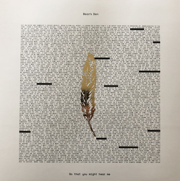 Bear’s Den - So That You Might Hear Me - Lp