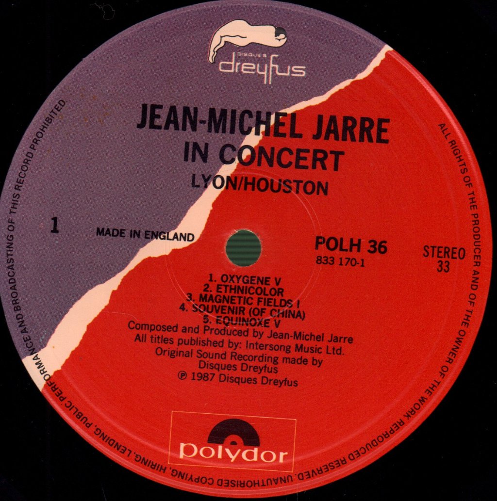 Jean Michel Jarre - In Concert (Houston/Lyon) - Lp