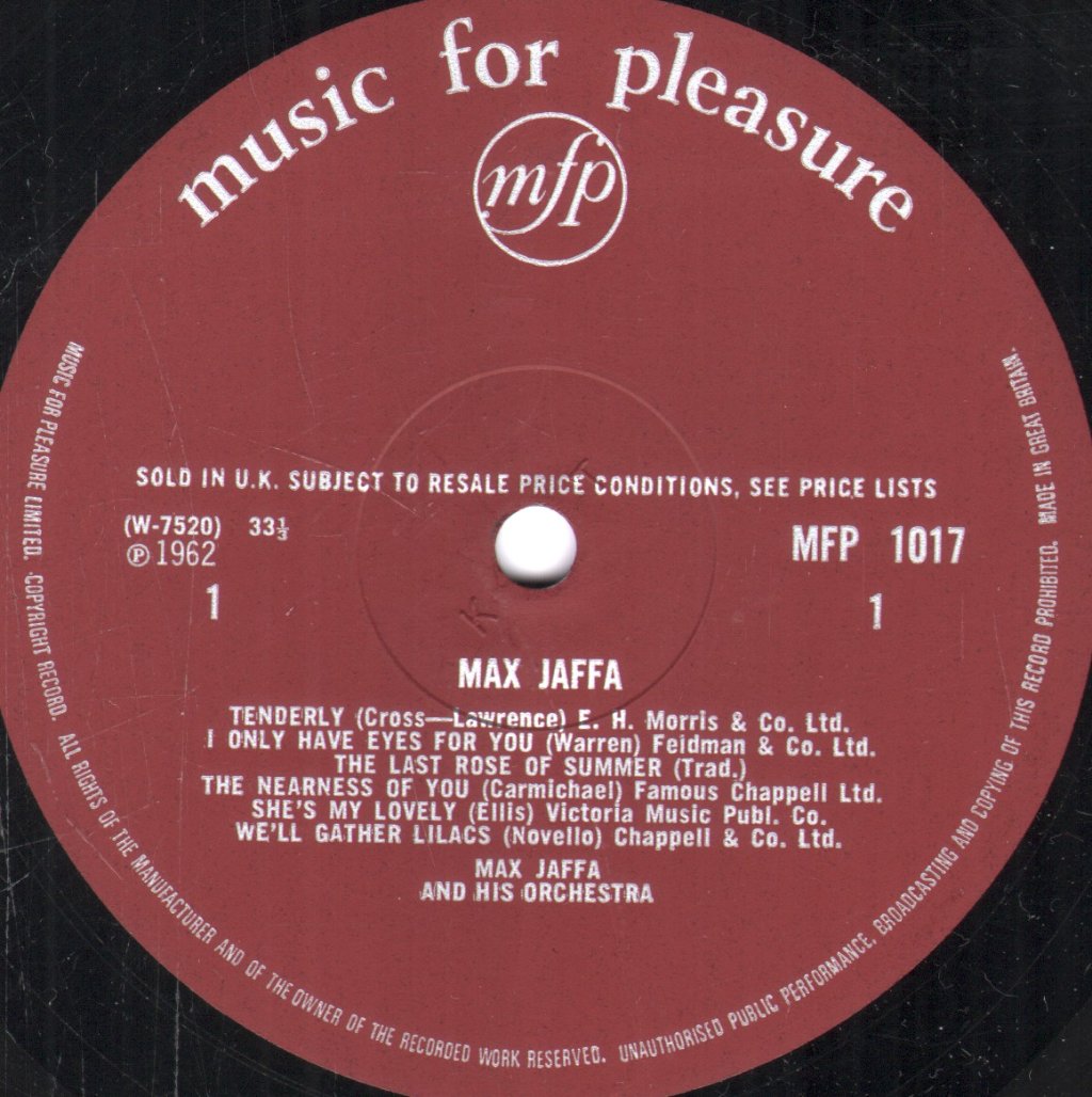 Max Jaffa - I'll See You In My Dreams - Lp
