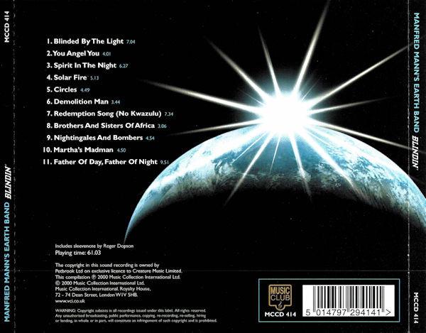 Manfred Mann's Earth Band - Blindin' - Cd