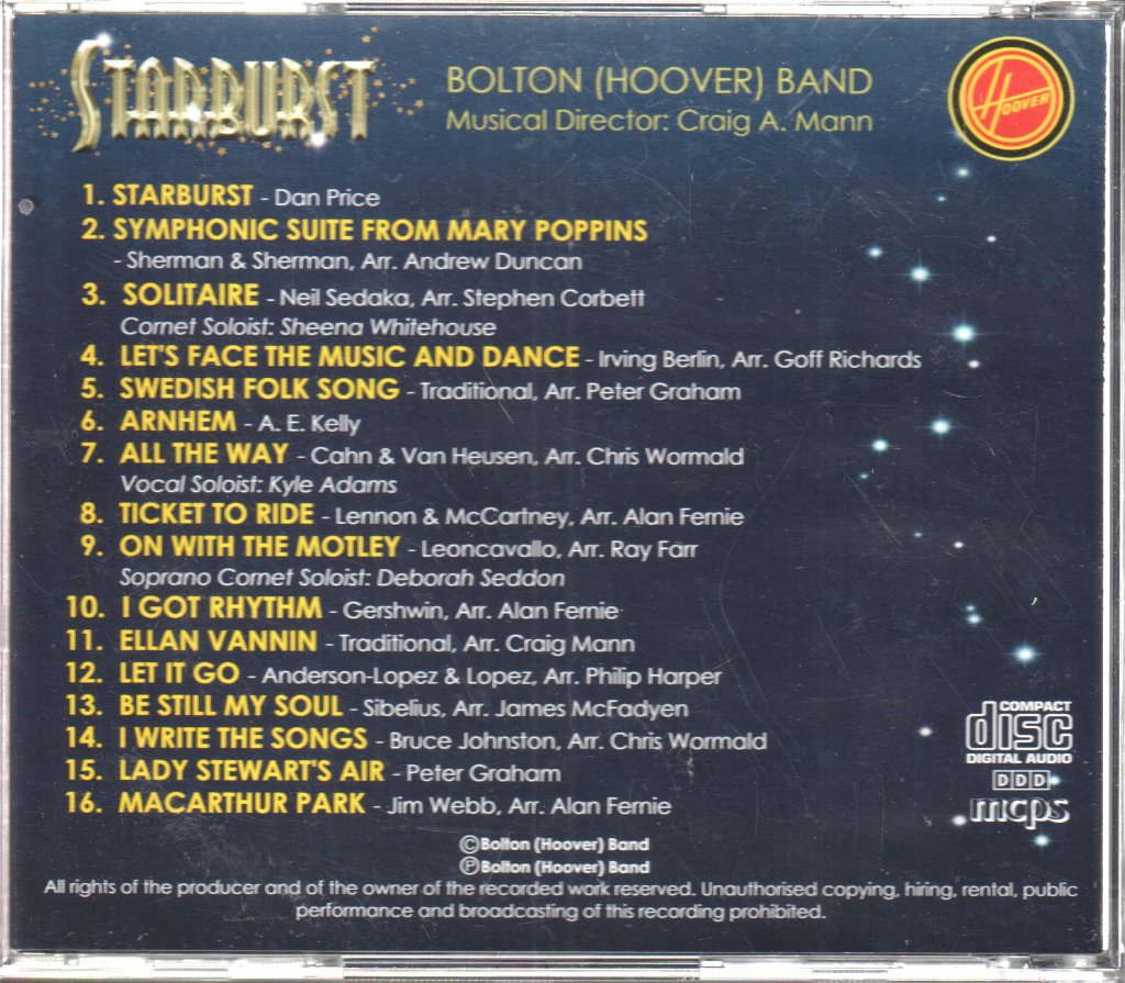 Bolton (Hoover) Band - Starburst - Cd
