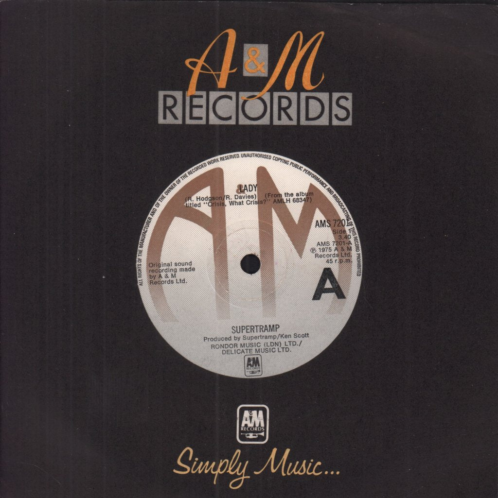 Supertramp - Lady - 7 Inch