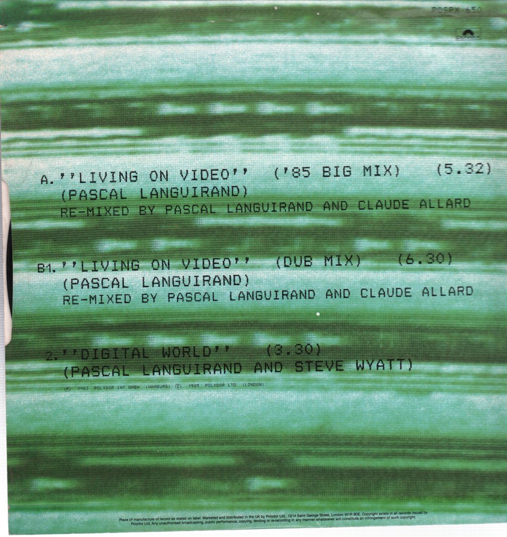 Trans X - Living On Video - 12 Inch