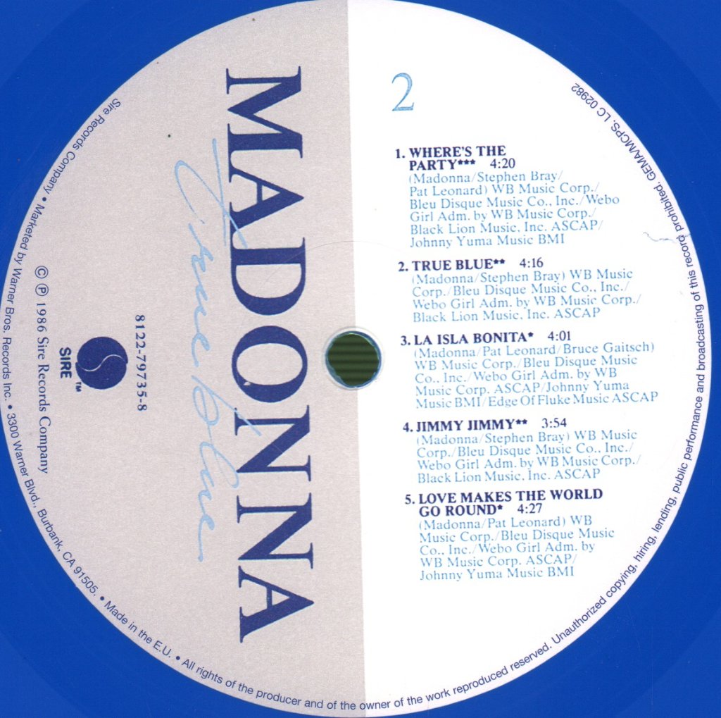 Madonna - True Blue - Lp