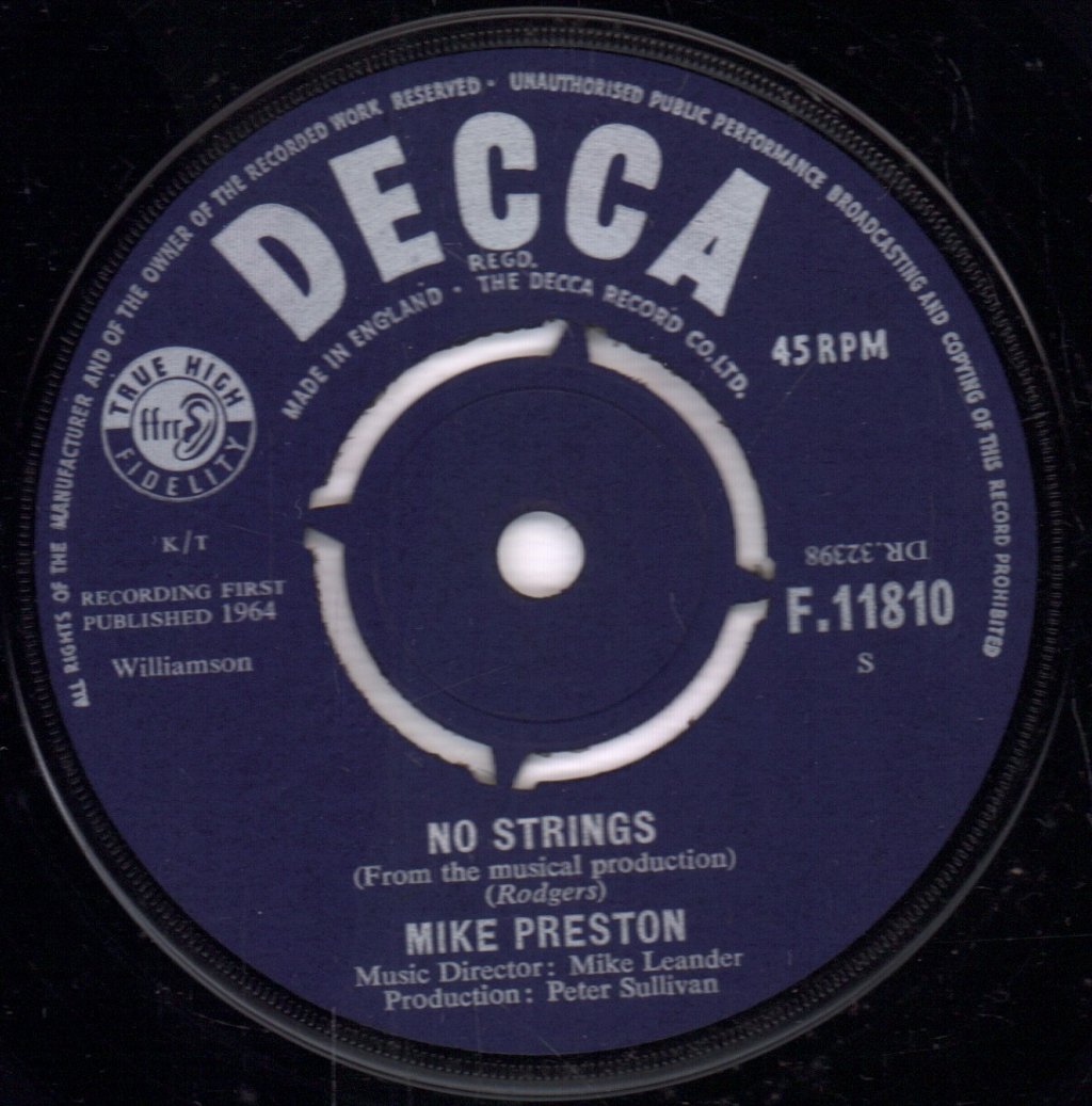 Mike Preston - No Strings - 7 Inch