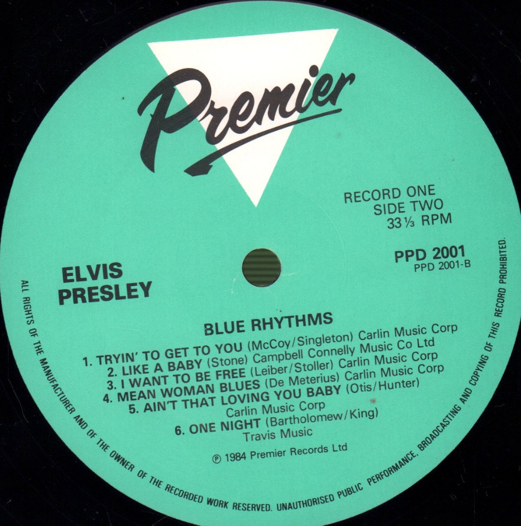 Elvis Presley - Blue Rhythms - Double Lp