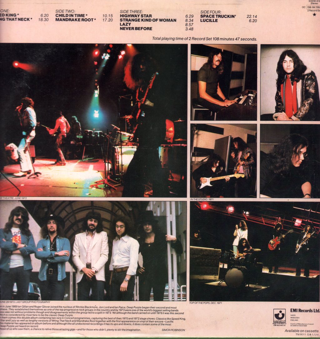 Deep Purple - In Concert - Double Lp