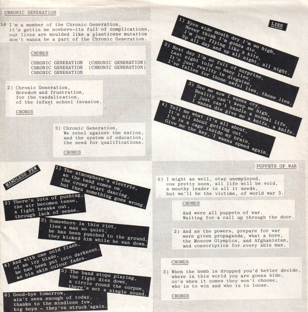 Chron Gen - Puppets Of War Ep - 7 Inch