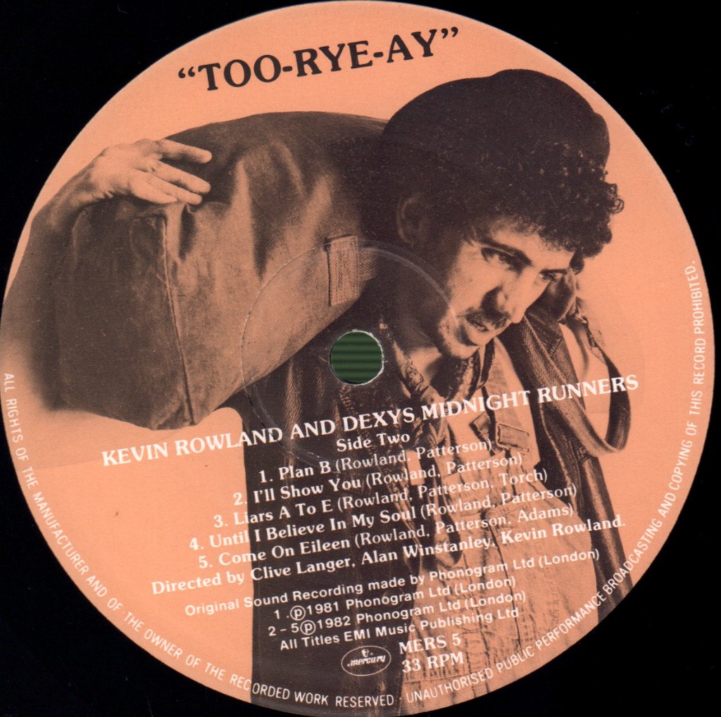 Dexys Midnight Runners - Too Rye Ay - Lp