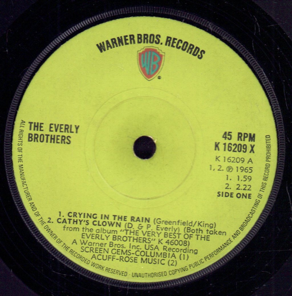Everly Brothers - Fours EP - 7 Inch