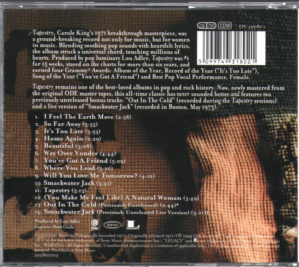 Carole King - Tapestry - Cd