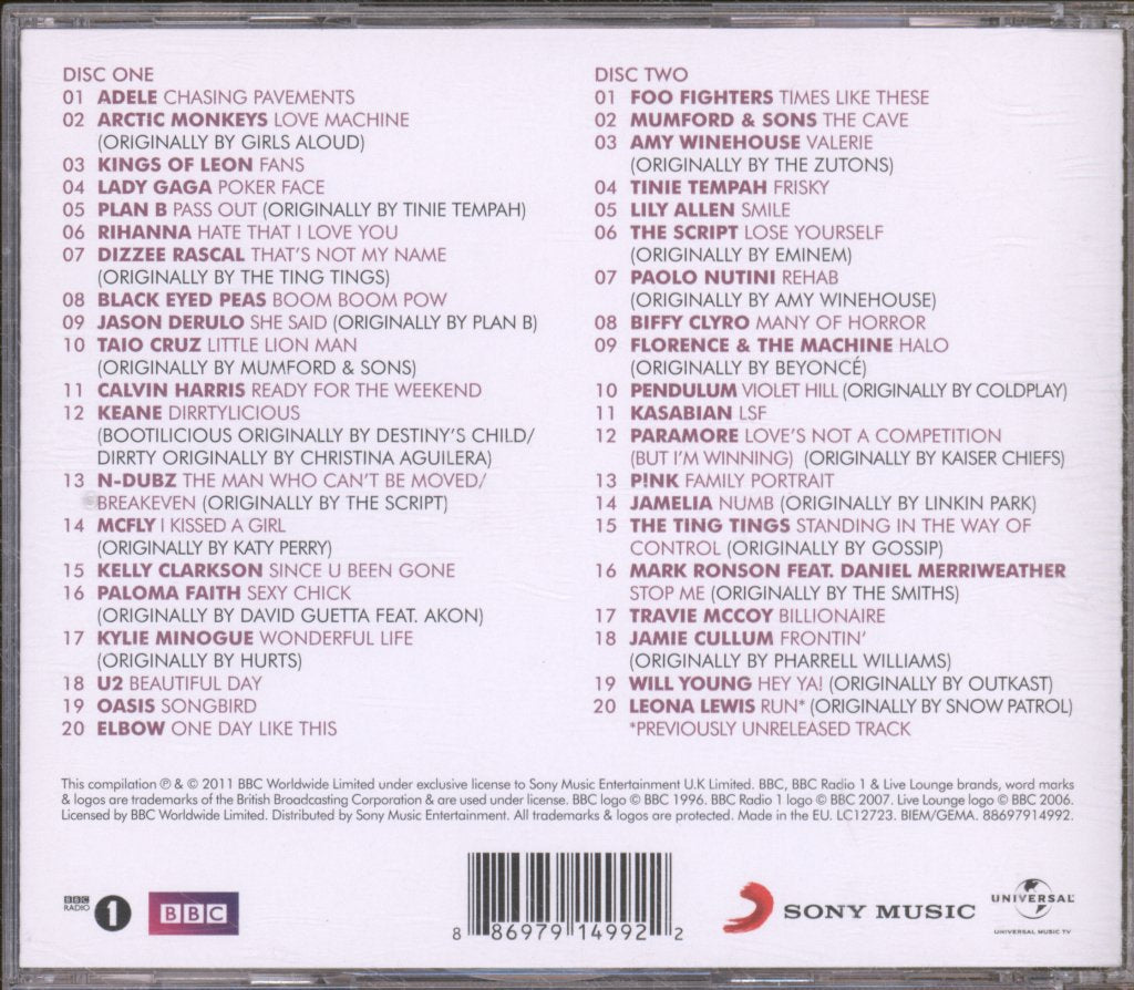Various Artists - Best Of BBC Radio 1's Live Lounge - Double Cd