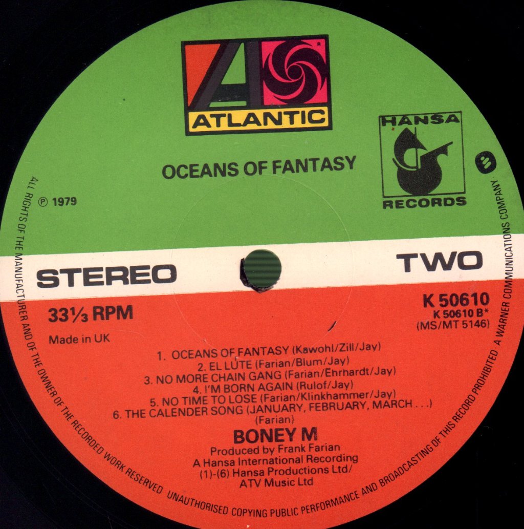 Boney M - Oceans Of Fantasy - Lp