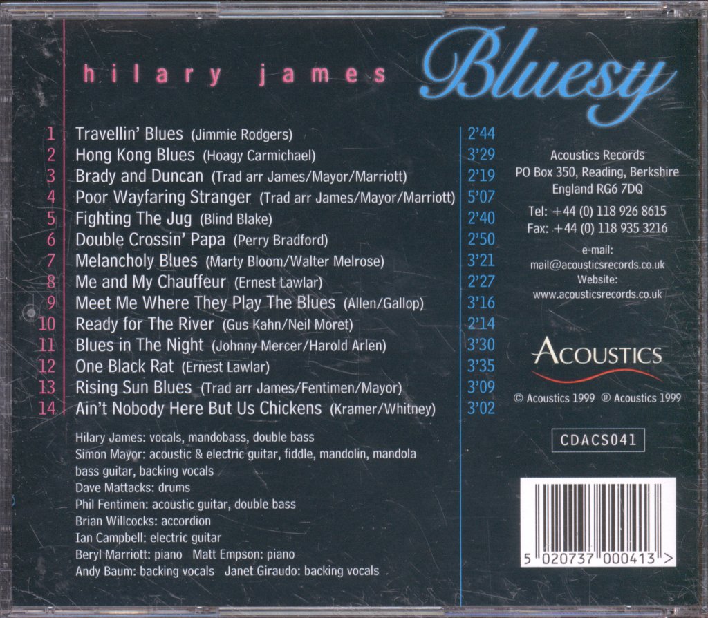 Hilary James (blues) - Bluesy - Cd