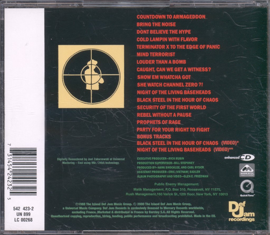 Public Enemy - It Takes A Nation Of Millions To Hold Us Back - Cd