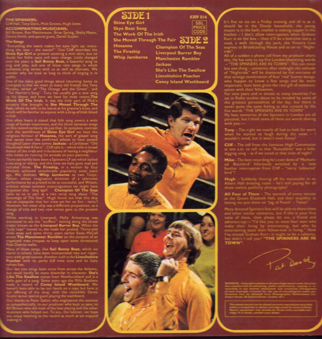 Spinners (Folk Group) - Are In Town - Lp