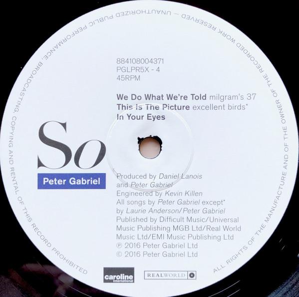Peter Gabriel - So - Double Lp
