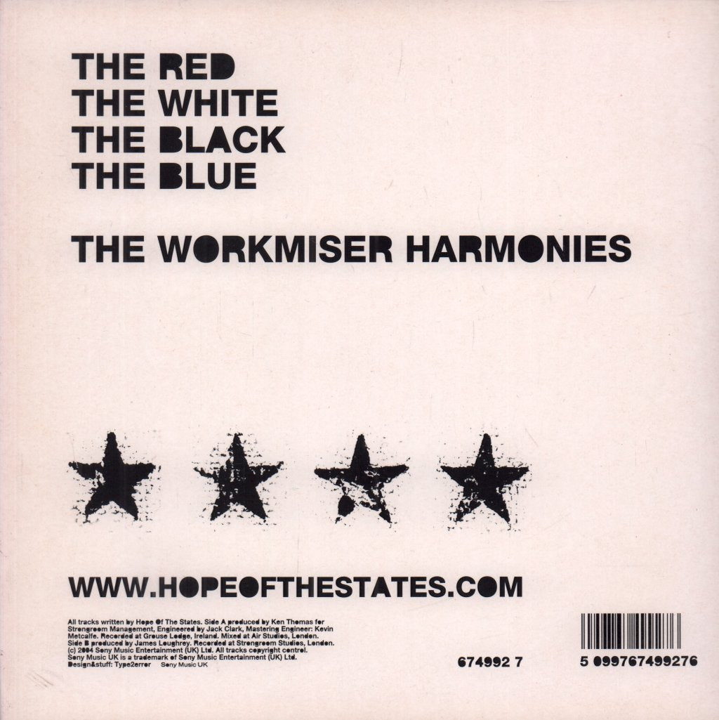 Hope Of The States - Red The White The Black The Blue - 7 Inch