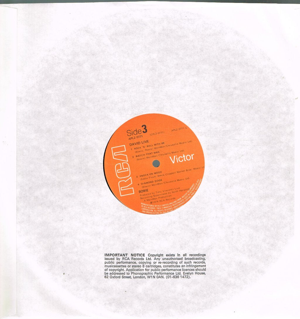 David Bowie - David Live - Double Lp