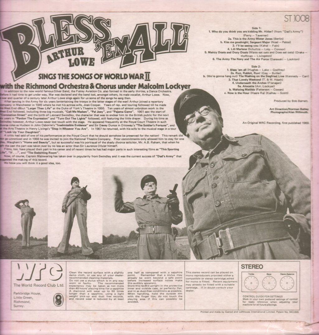 Arthur Lowe - Bless 'Em All! - Lp