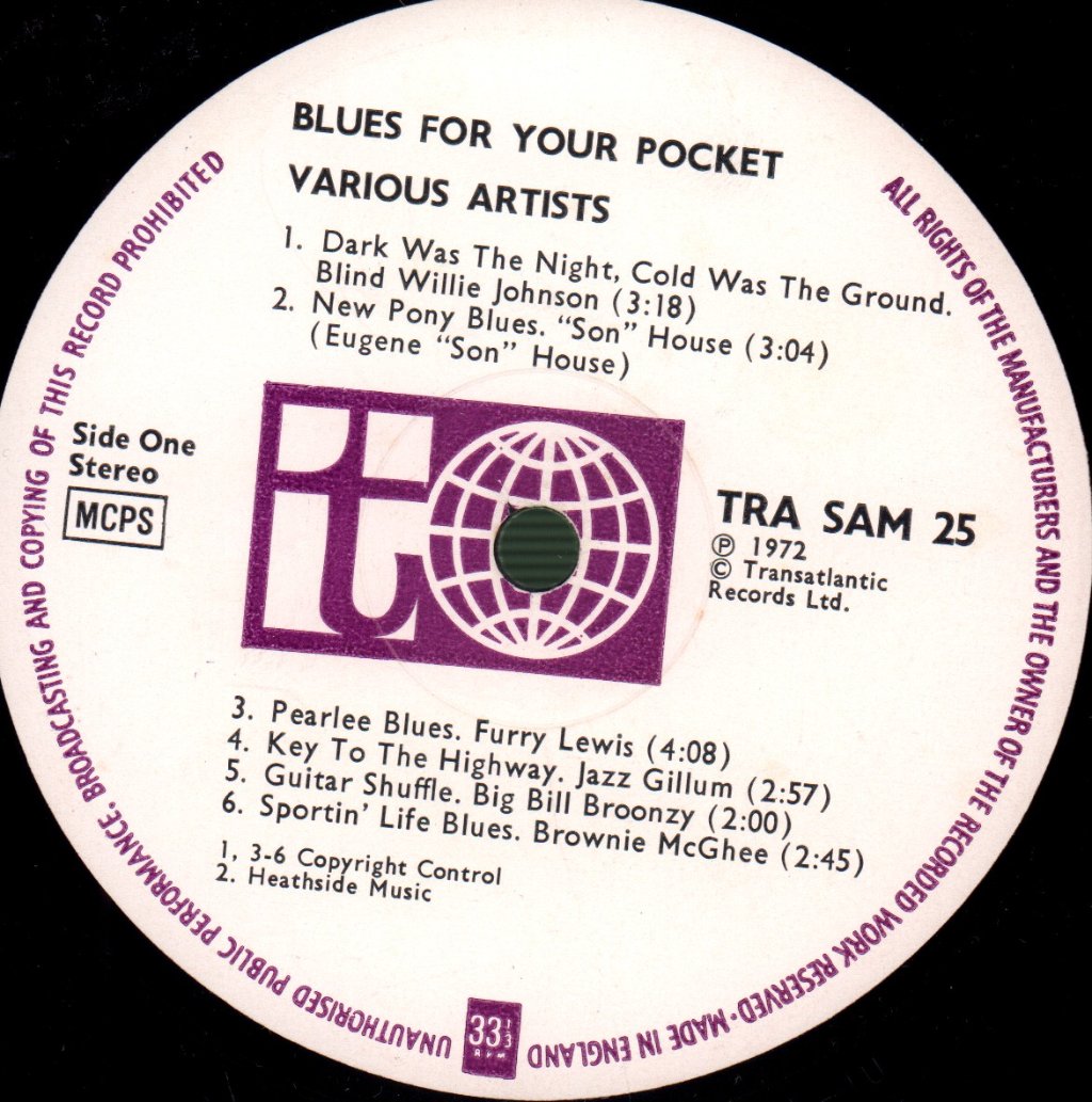 Various Artists - Blues For Your Pocket - Lp