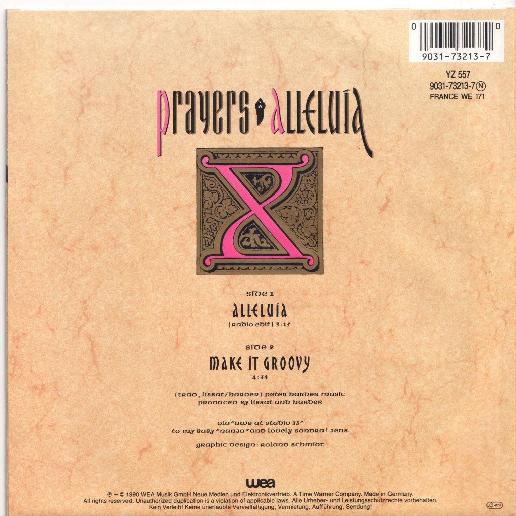 Prayers - Alleluia - 7 Inch