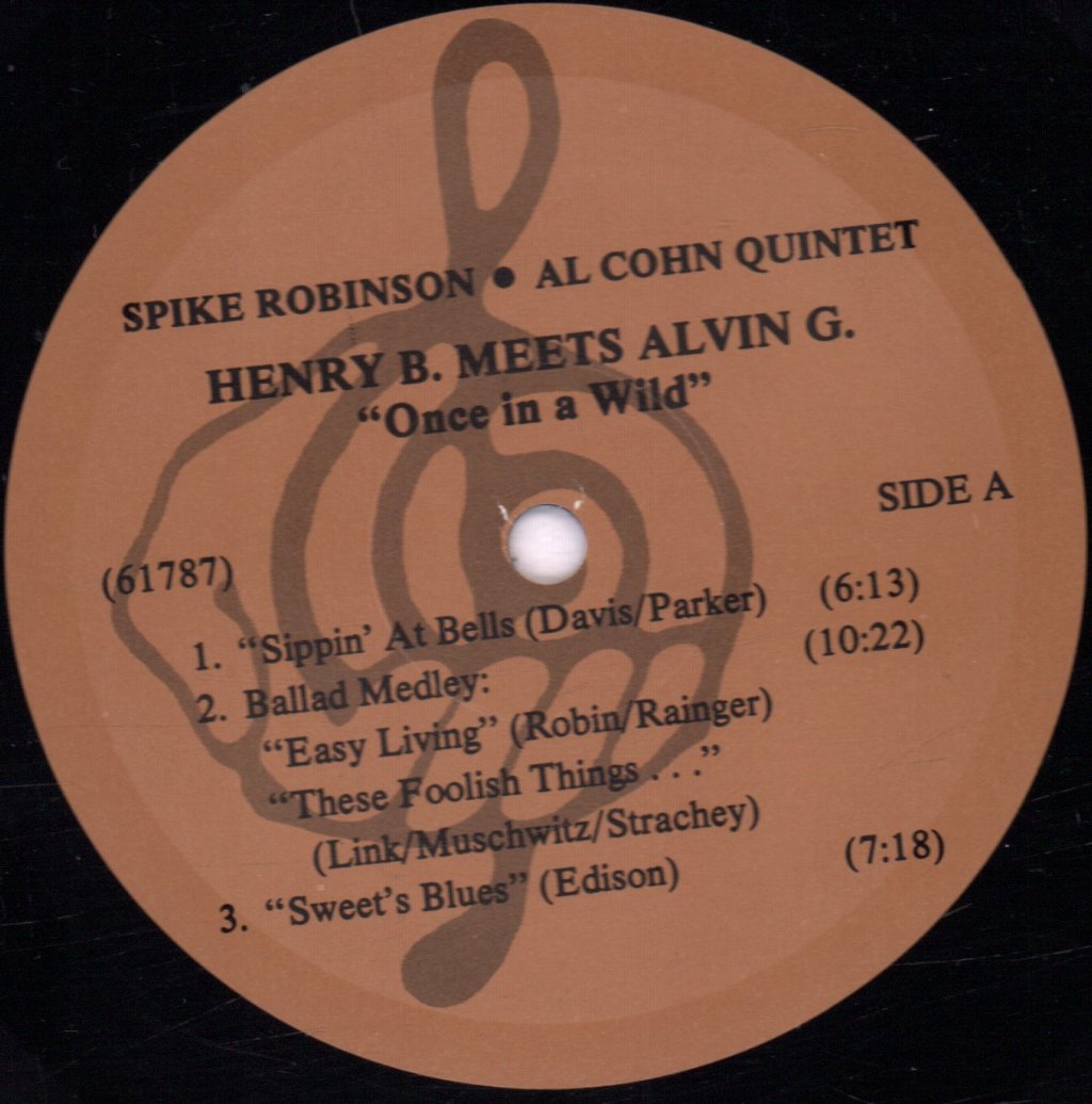Spike Robinson and Al Cohn Quintet - Henry B. Meets Alvin G.  "Once In A Wild" - Lp