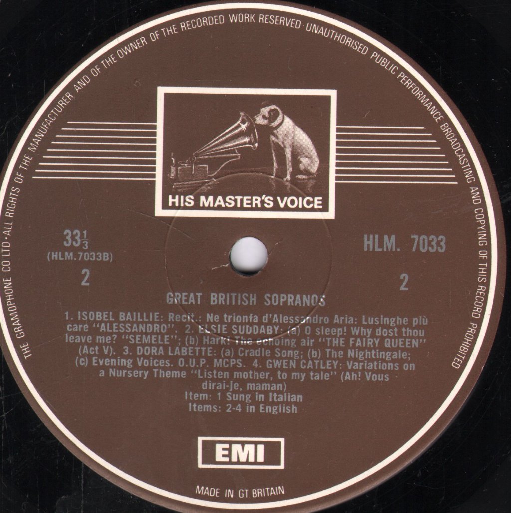 Various Artists - Great British Sopranos - Lp