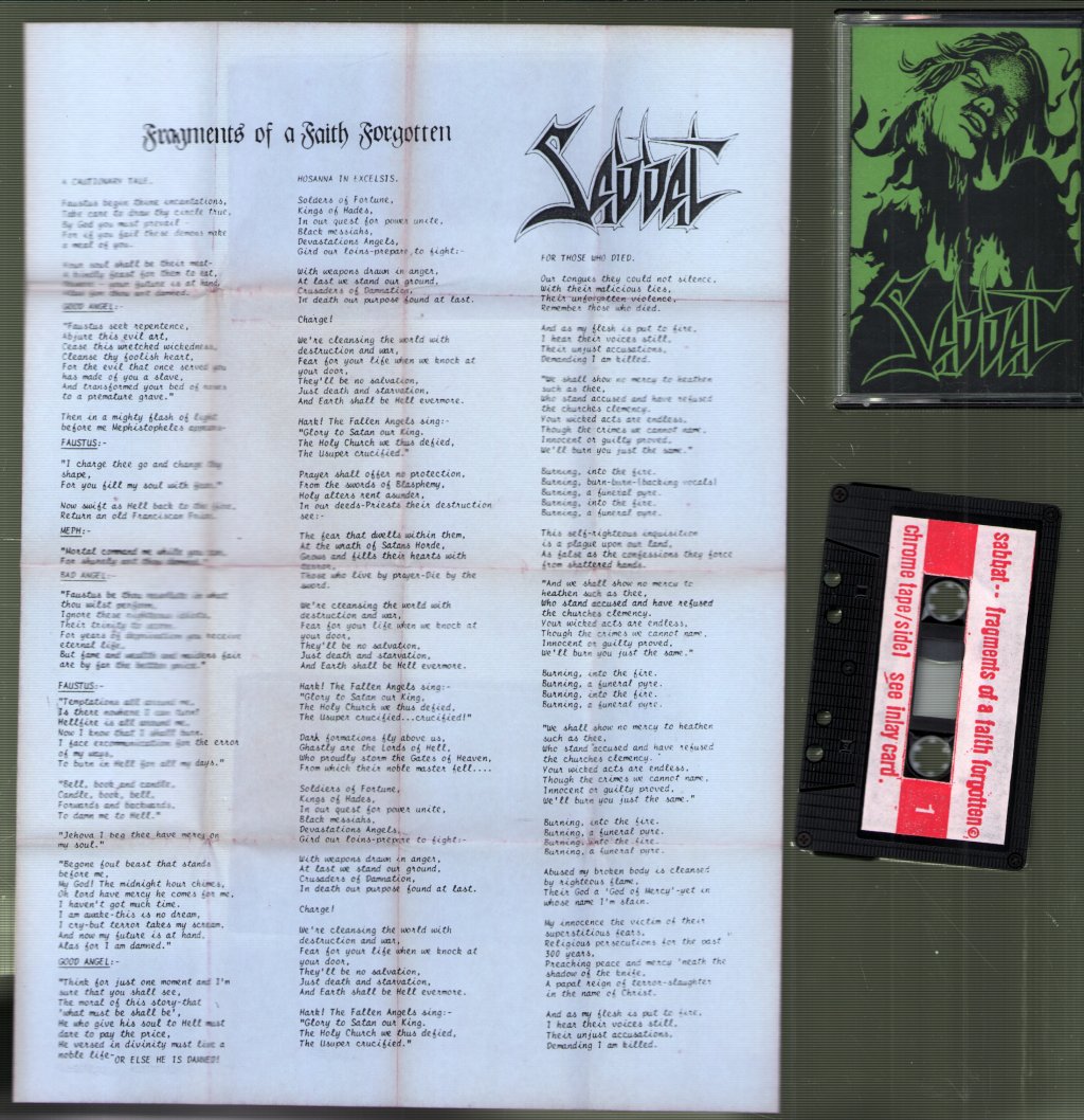 Sabbat - Fragments Of A Faith Forgotten - Cassette