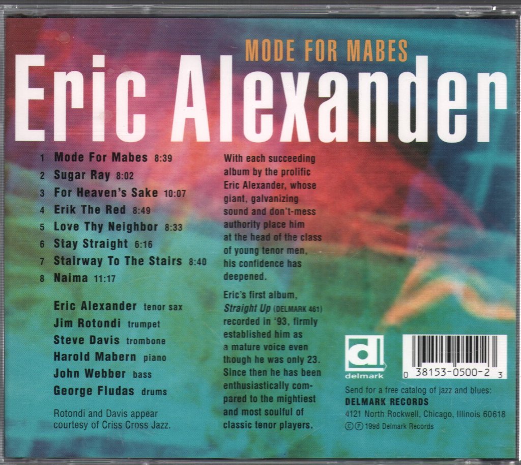 Eric Alexander with Harold Mabern - Mode For Mabes - Cd