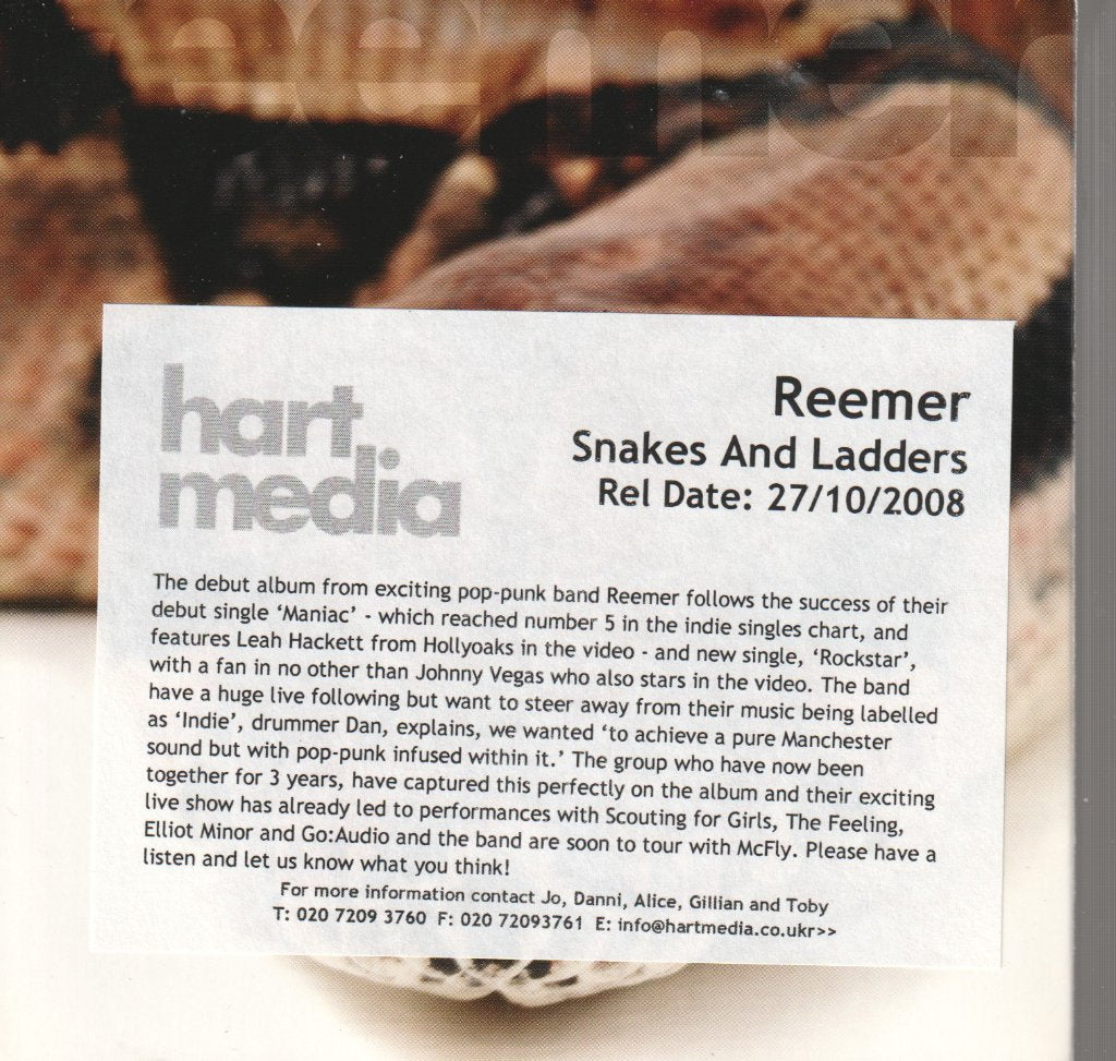 Reemer - snakes and ladders - Cd
