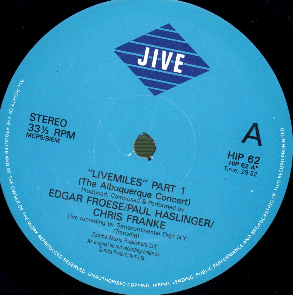 Tangerine Dream - Livemiles (In Concert) - Lp